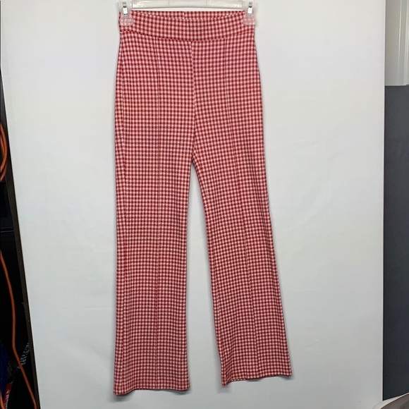Free People Pants - Free People Red Plaid Checkered Pants